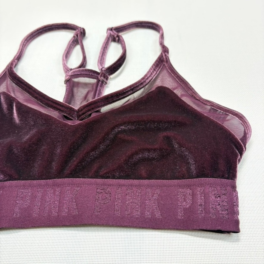 Victoria's Secret PINK Sport Ultimate Lightly Lined Sports Bra Burgundy Size XS